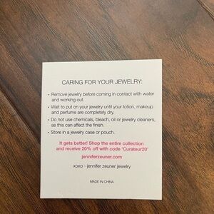 NWT Jennifer Zeuner 14k Hamilton Yellow Gold Necklace